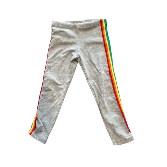 Flowers by Zoe, girls grey rainbow stripe leggings, girls sz 6 - Picture 3 of 3